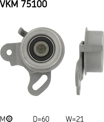 SKF VKM 75100 - Spriegotājrullītis, Gāzu sadales mehānisma piedziņas siksna www.autospares.lv