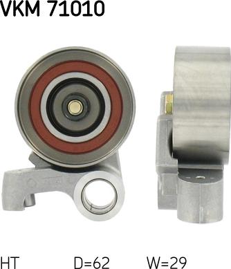 SKF VKM 71010 - Spriegotājrullītis, Gāzu sadales mehānisma piedziņas siksna www.autospares.lv