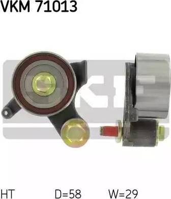 SKF VKM 71013 - Spriegotājrullītis, Gāzu sadales mehānisma piedziņas siksna www.autospares.lv