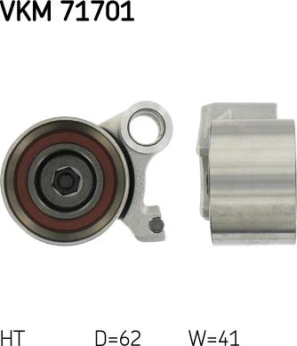 SKF VKM 71701 - Spriegotājrullītis, Gāzu sadales mehānisma piedziņas siksna autospares.lv