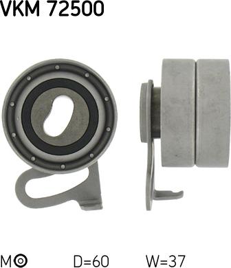 SKF VKM 72500 - Spriegotājrullītis, Gāzu sadales mehānisma piedziņas siksna www.autospares.lv