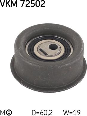 SKF VKM 72502 - Spriegotājrullītis, Gāzu sadales mehānisma piedziņas siksna www.autospares.lv