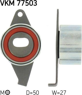 SKF VKM 77503 - Spriegotājrullītis, Gāzu sadales mehānisma piedziņas siksna www.autospares.lv