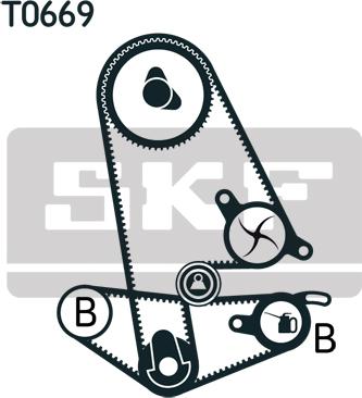 SKF VKMA 93600 - Комплект зубчатого ремня ГРМ www.autospares.lv