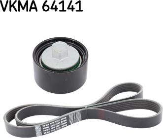 SKF VKMA 64141 - Ķīļrievu siksnu komplekts autospares.lv