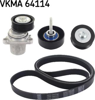 SKF VKMA 64114 - V-Ribbed Belt Set www.autospares.lv