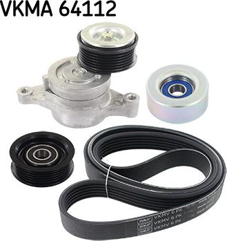 SKF VKMA 64112 - Ķīļrievu siksnu komplekts autospares.lv