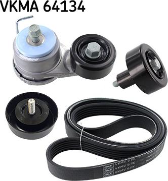 SKF VKMA 64134 - Ķīļrievu siksnu komplekts autospares.lv