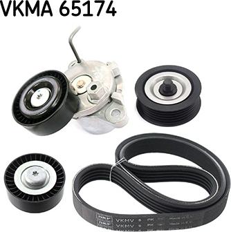 SKF VKMA 65174 - Ķīļrievu siksnu komplekts autospares.lv