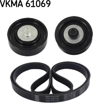 SKF VKMA 61069 - Ķīļrievu siksnu komplekts www.autospares.lv