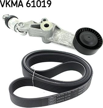 SKF VKMA 61019 - Поликлиновый ременный комплект www.autospares.lv