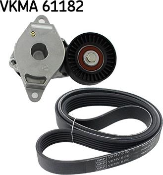 SKF VKMA 61182 - Ķīļrievu siksnu komplekts autospares.lv