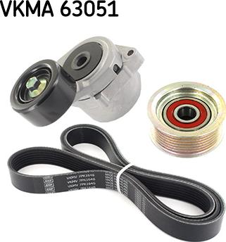 SKF VKMA 63051 - Ķīļrievu siksnu komplekts autospares.lv