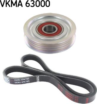 SKF VKMA 63000 - Ķīļrievu siksnu komplekts www.autospares.lv