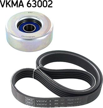 SKF VKMA 63002 - Ķīļrievu siksnu komplekts www.autospares.lv