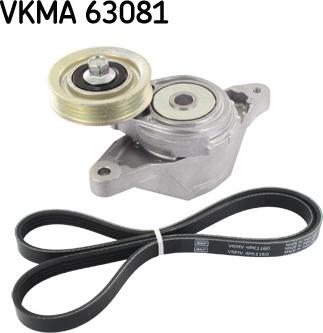 SKF VKMA 63081 - Ķīļrievu siksnu komplekts autospares.lv