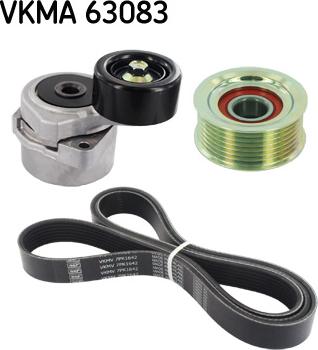 SKF VKMA 63083 - Ķīļrievu siksnu komplekts autospares.lv