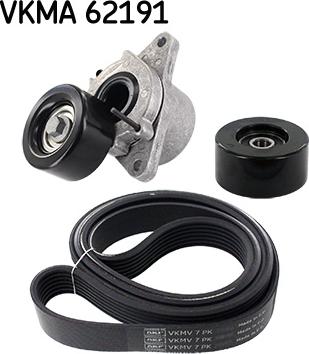 SKF VKMA 62191 - Ķīļrievu siksnu komplekts autospares.lv