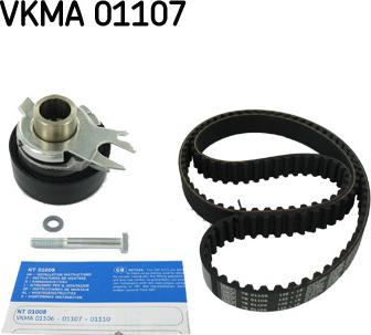 SKF VKMA 01107 - Комплект зубчатого ремня ГРМ www.autospares.lv