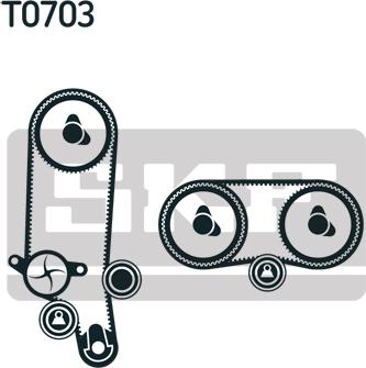 SKF VKMC 01122 - Ūdenssūknis + Zobsiksnas komplekts autospares.lv