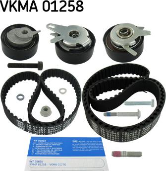 SKF VKMA 01258 - Комплект зубчатого ремня ГРМ www.autospares.lv