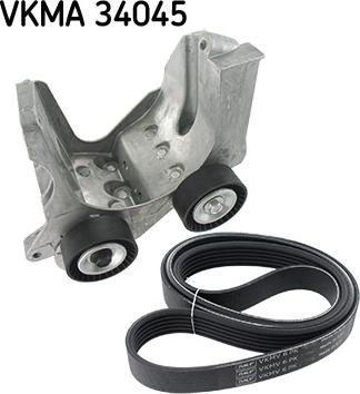 SKF VKMA 34045 - Ķīļrievu siksnu komplekts autospares.lv