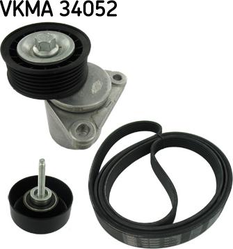 SKF VKMA 34052 - Ķīļrievu siksnu komplekts autospares.lv