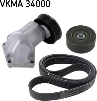 SKF VKMA 34000 - Ķīļrievu siksnu komplekts www.autospares.lv