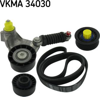 SKF VKMA 34030 - Ķīļrievu siksnu komplekts autospares.lv