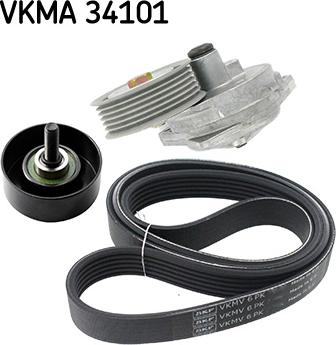 SKF VKMA 34101 - Ķīļrievu siksnu komplekts www.autospares.lv