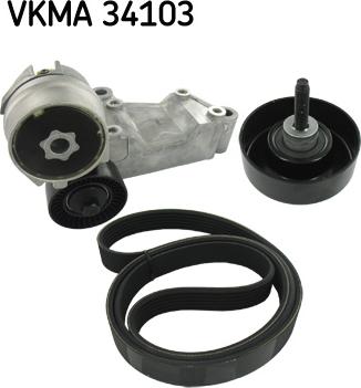 SKF VKMA 34103 - Ķīļrievu siksnu komplekts autospares.lv