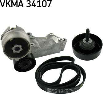 SKF VKMA 34107 - Ķīļrievu siksnu komplekts www.autospares.lv