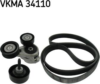 SKF VKMA 34110 - Ķīļrievu siksnu komplekts autospares.lv