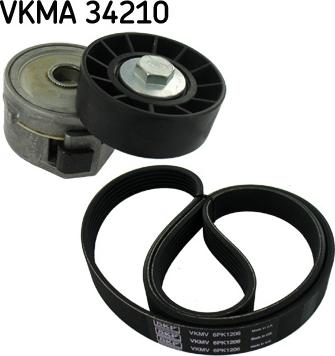 SKF VKMA 34210 - Ķīļrievu siksnu komplekts www.autospares.lv