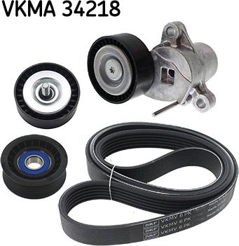 SKF VKMA 34218 - Ķīļrievu siksnu komplekts www.autospares.lv