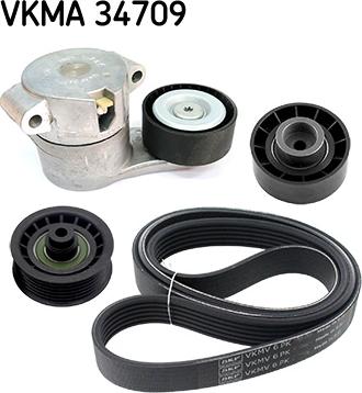 SKF VKMA 34709 - Ķīļrievu siksnu komplekts www.autospares.lv