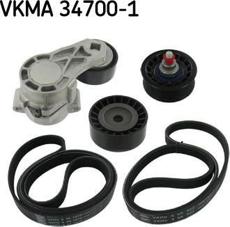 SKF VKMA 34700-1 - Ķīļrievu siksnu komplekts www.autospares.lv