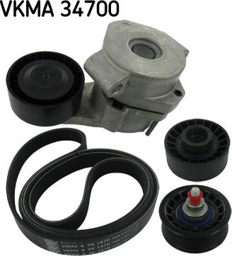 SKF VKMA 34700 - Поликлиновый ременный комплект www.autospares.lv