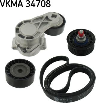 SKF VKMA 34708 - Ķīļrievu siksnu komplekts autospares.lv