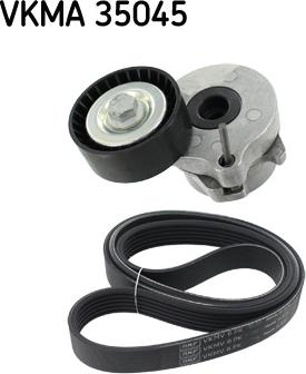 SKF VKMA 35045 - Ķīļrievu siksnu komplekts autospares.lv