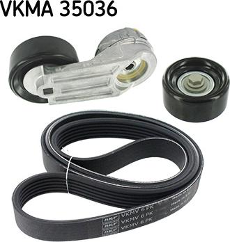 SKF VKMA 35036 - Ķīļrievu siksnu komplekts www.autospares.lv