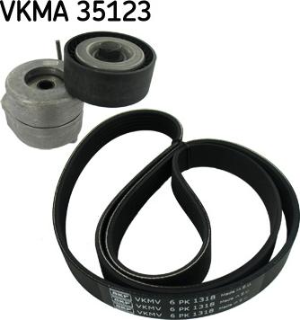 SKF VKMA 35123 - Ķīļrievu siksnu komplekts autospares.lv