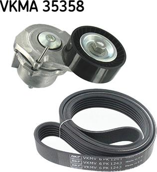 SKF VKMA 35358 - Ķīļrievu siksnu komplekts www.autospares.lv