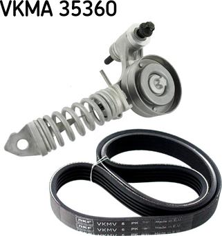 SKF VKMA 35360 - Ķīļrievu siksnu komplekts www.autospares.lv