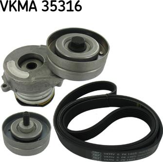 SKF VKMA 35316 - Ķīļrievu siksnu komplekts autospares.lv