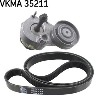 SKF VKMA 35211 - Ķīļrievu siksnu komplekts autospares.lv