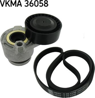 SKF VKMA 36058 - Поликлиновый ременный комплект www.autospares.lv