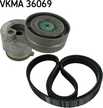 SKF VKMA 36069 - Ķīļrievu siksnu komplekts www.autospares.lv