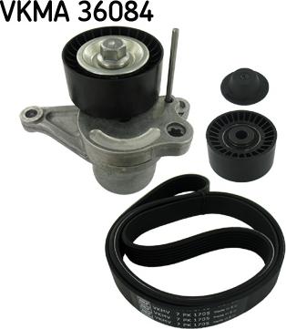 SKF VKMA 36084 - Ķīļrievu siksnu komplekts autospares.lv