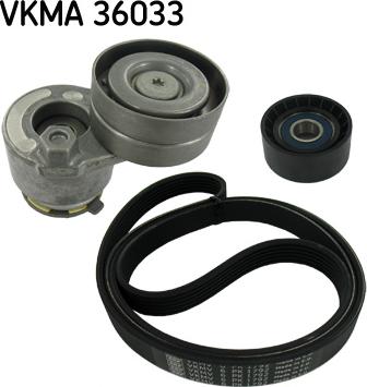 SKF VKMA 36033 - Ķīļrievu siksnu komplekts www.autospares.lv